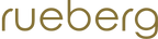 Rueberg-Logo in Form eines einfachen Schriftzugs in gold-gelber Farbe.